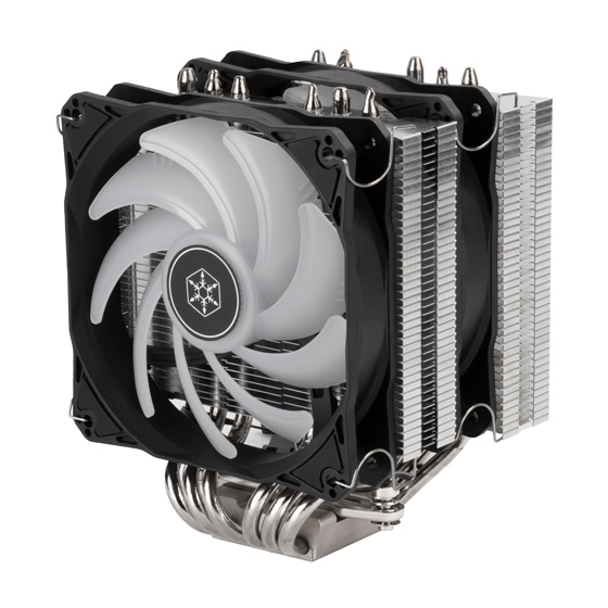 Chłodzenie CPU SilverStone SST-HYD120-ARGB - Dual tower, 6 heat-pipes, 2 wentylatory 120mm ARGB, Socket 1700