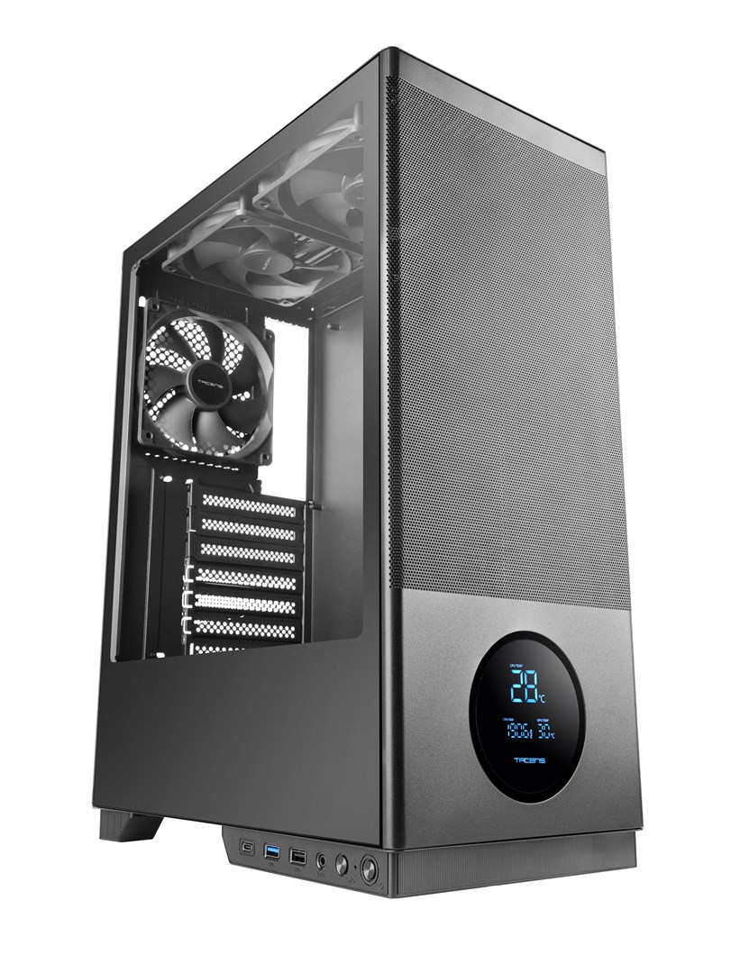 TACENS 2SAGITTA20 3x 120mm FAN LCD- obudowa