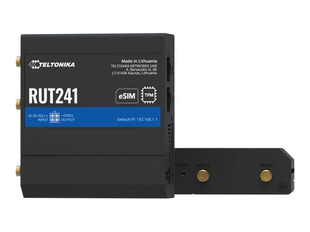 Router LTE WiFi 4 Teltonika RUT241 ESIM ver. Europe with EU PSU (RUT241210000)