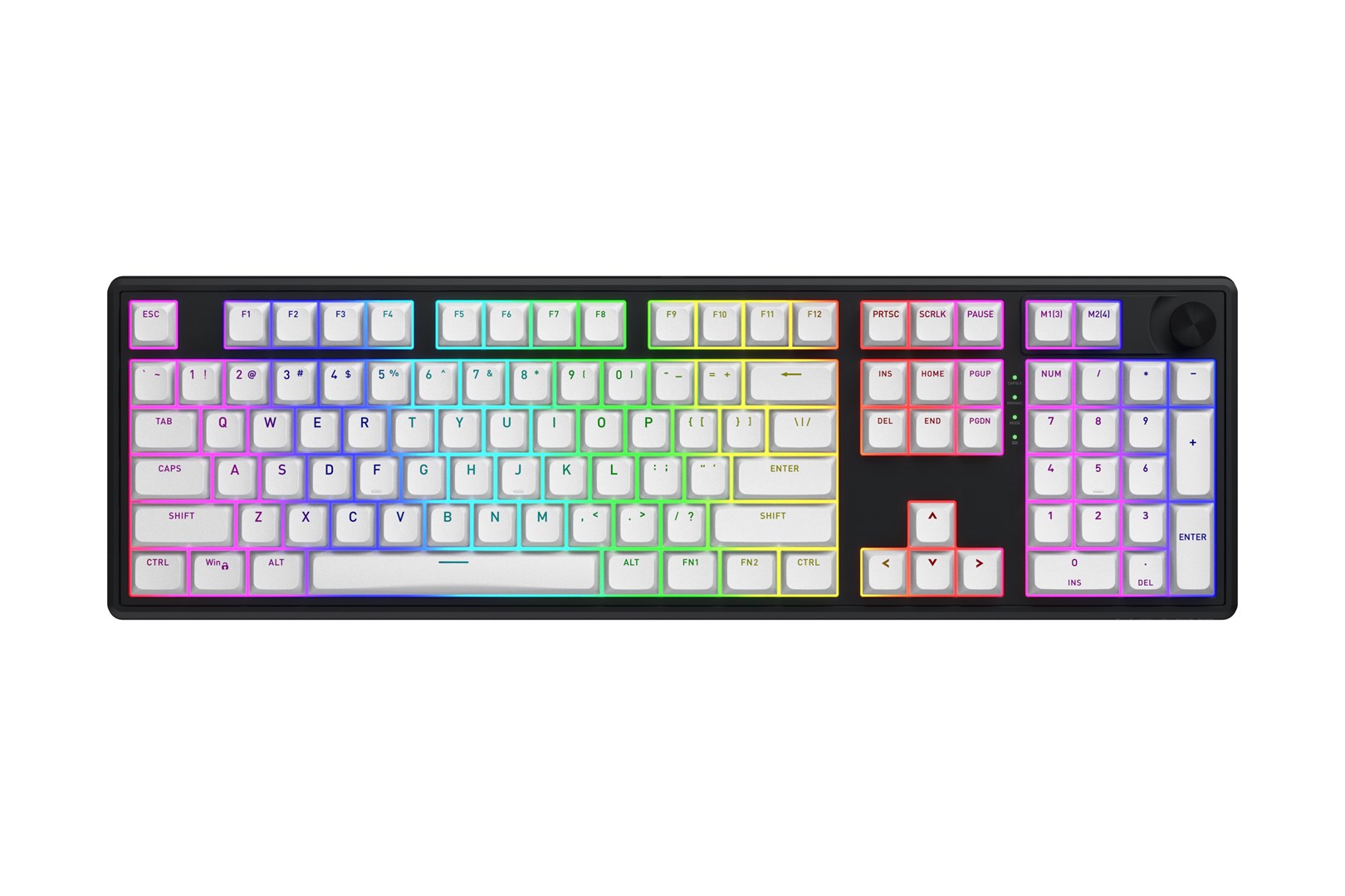 HATOR Skyfall Wireless 100 klawiatura Gaming USB + RF Wireless + Bluetooth QWERTY US English Czarny, Biały