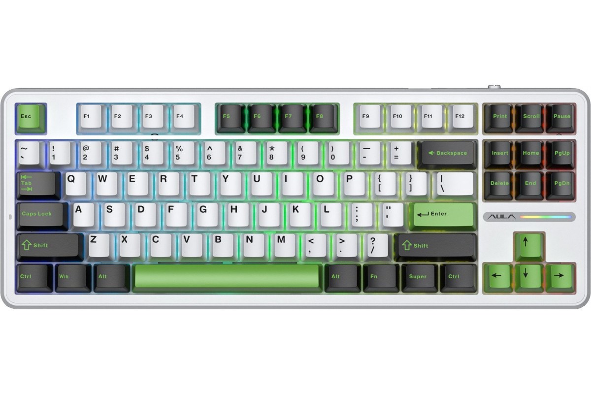 Klawiatura gasket F87 Thunder Black GrayWoodV3 switch RGB AULA
