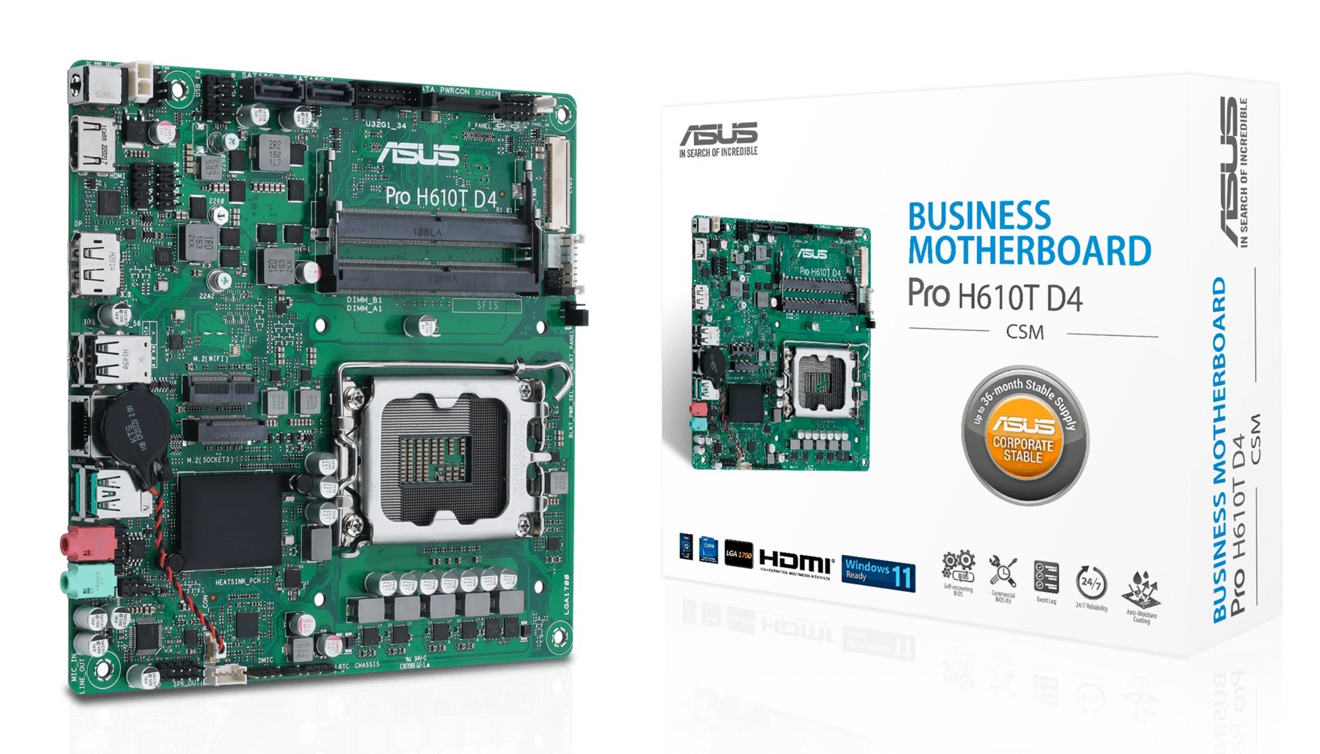 ASUS Pro H610T D4-CSM Płyta główna