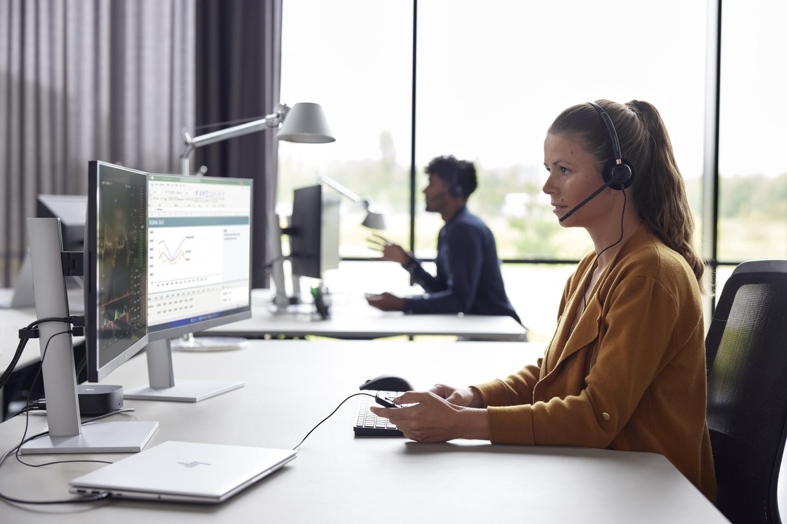 Słuchawki Poly EncorePro HW520 Binaural Wired Headset, Quick Disconnect, Black