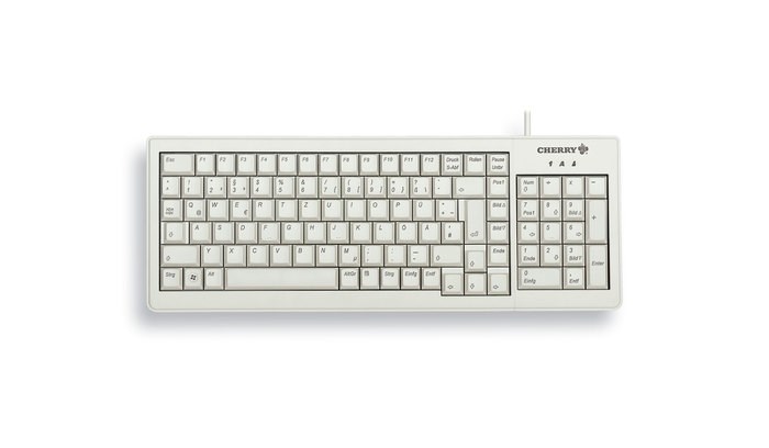 Klawiatura CHERRY TAS G84-5200 Przewodowy DE-Layout jasnoszary