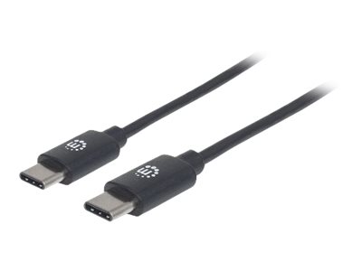 MANHATTAN USB 2.0 Type C cable USB Type-C Male to USB Type-C Male 480 Mbps 1 m 3 ft Black