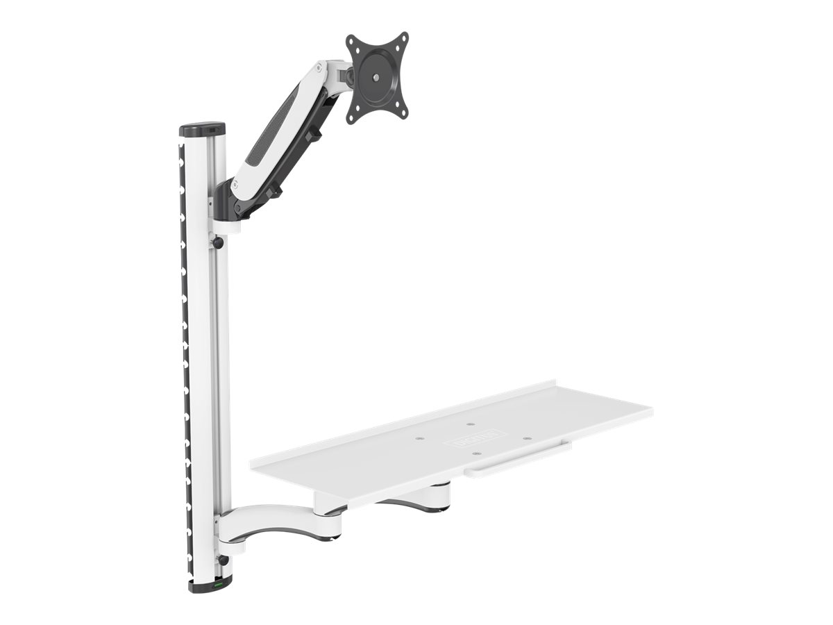 Ramię naścienne pojedyncze 1xLCD + klawiatura, max. 32" i 8kg uchylno-obrotowe 360° (PIVOT)