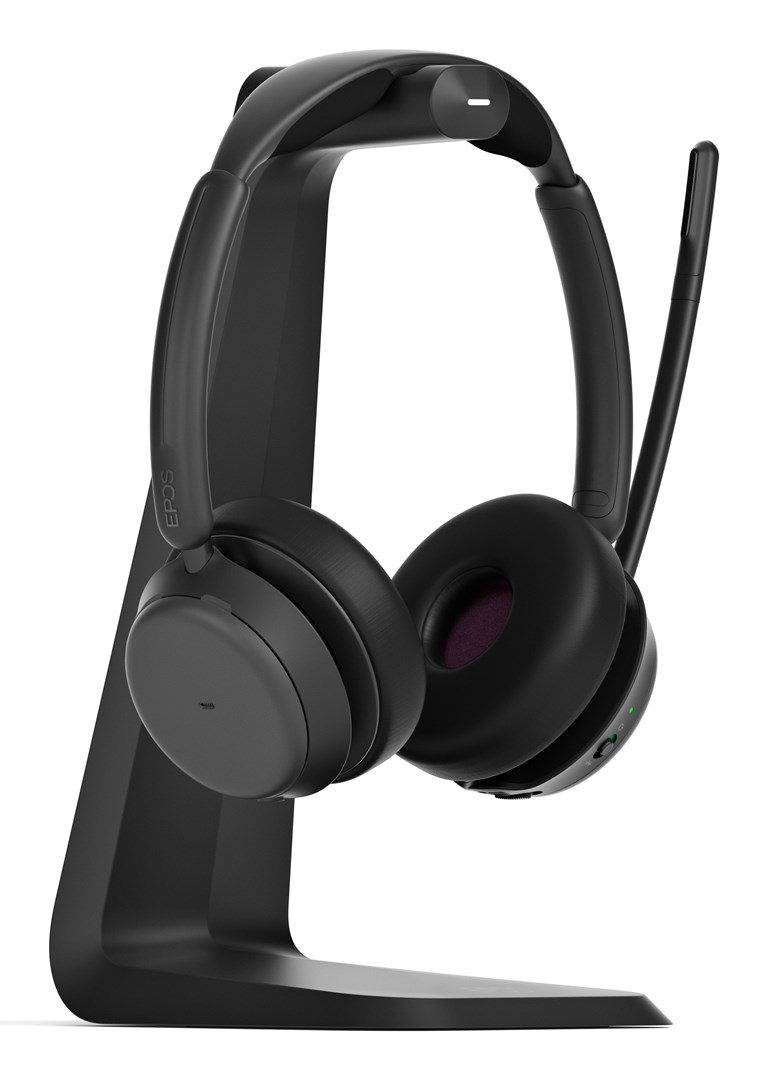 Zestaw słuchawkowy Bluetooth ANC z ładowarką EPOS IMPACT 1061T, z hybrydową aktywną redukcją szumów (ANC), kompatybilny z MS Teams