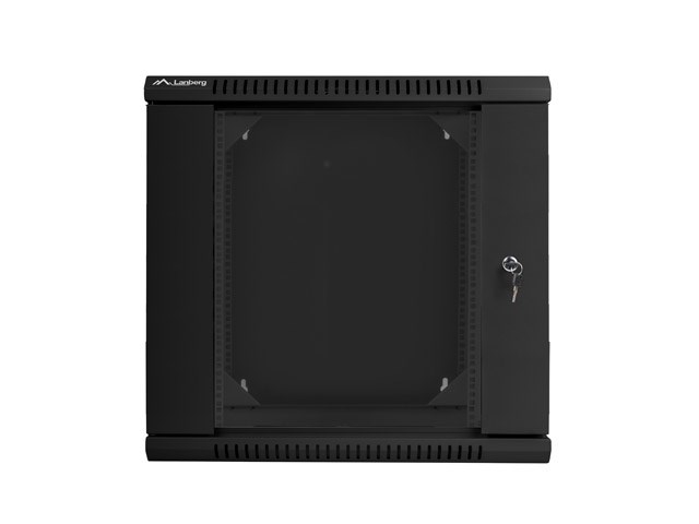 Szafa instalacyjna rack wisząca dwusekcyjna 19" 12U 600x600 czarna Lanberg (flat pack)