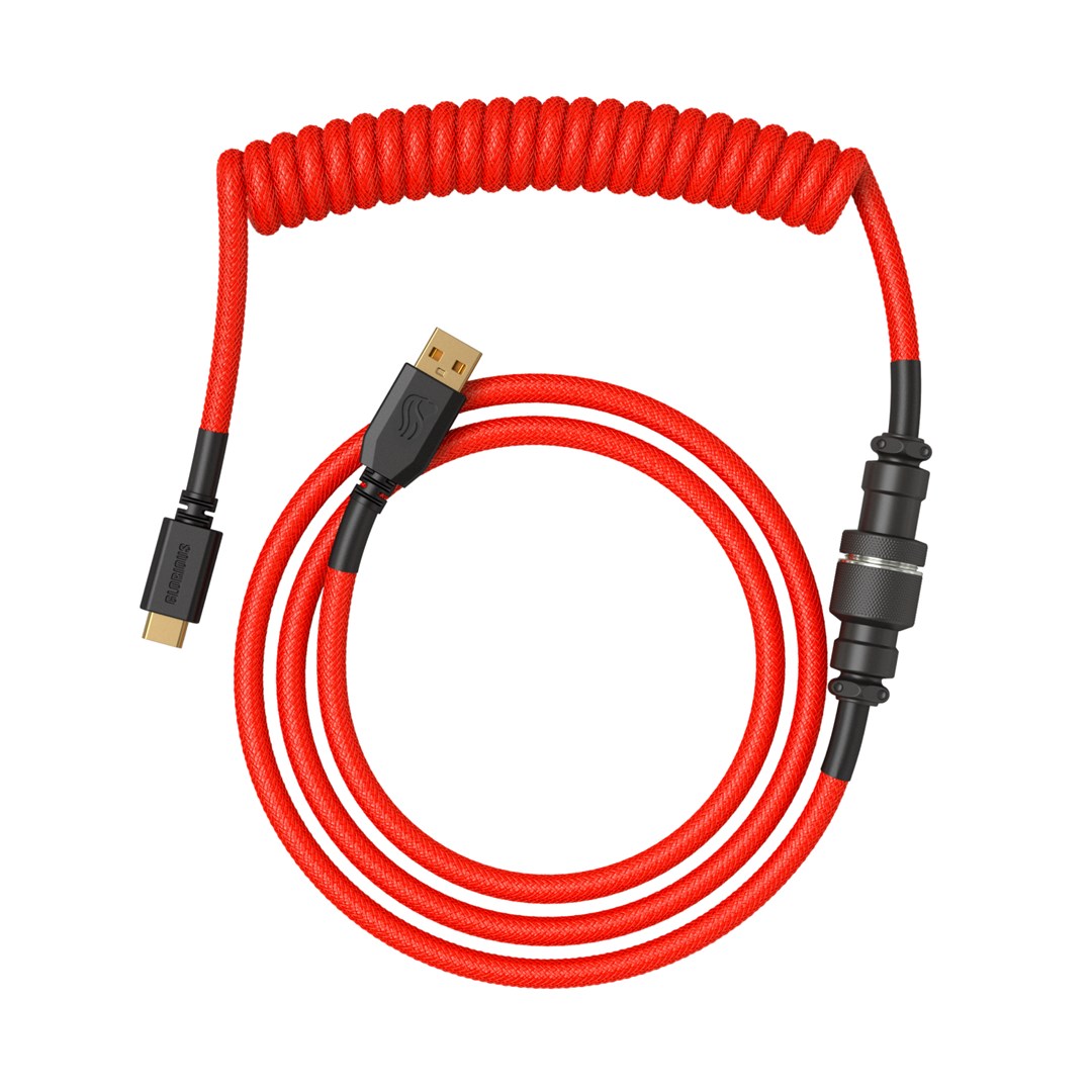 Glorious Gaming GLO-KB-ACC-CBL-COIL-CRED kabel klawiatury/myszy Czerwony 1,4 m