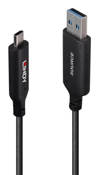 10m Kabel hybrydowy USB 3.2 Gen 1 typu A do C Lindy
