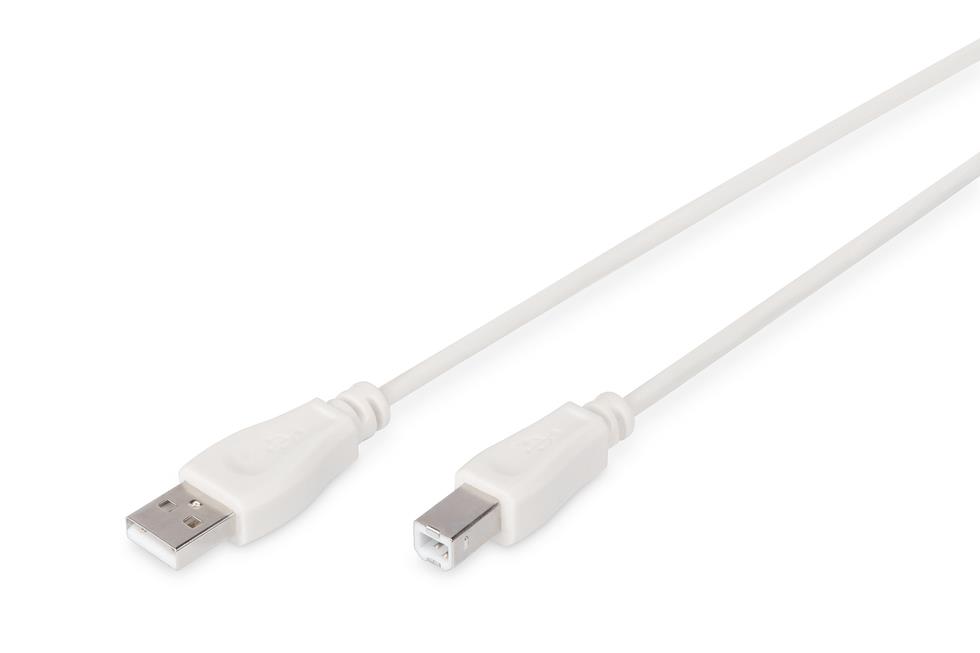 DIGITUS Kabel USB2,0 A m / B m dł.1,8m beżowy UL