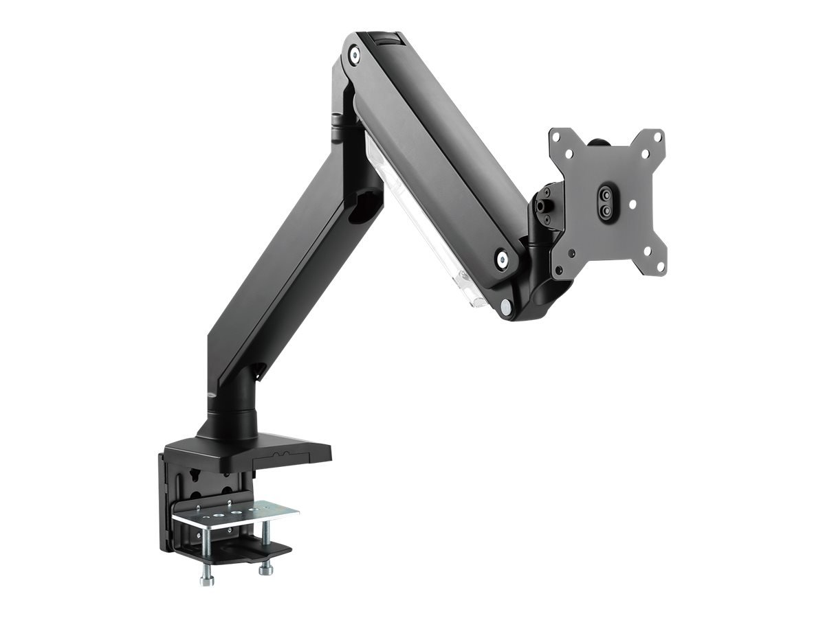 Ramię biurkowe pojedyncze z zaciskiem, 1xLCD, max. 35", max. obciążenie 15kg, ze sprężyną gazową