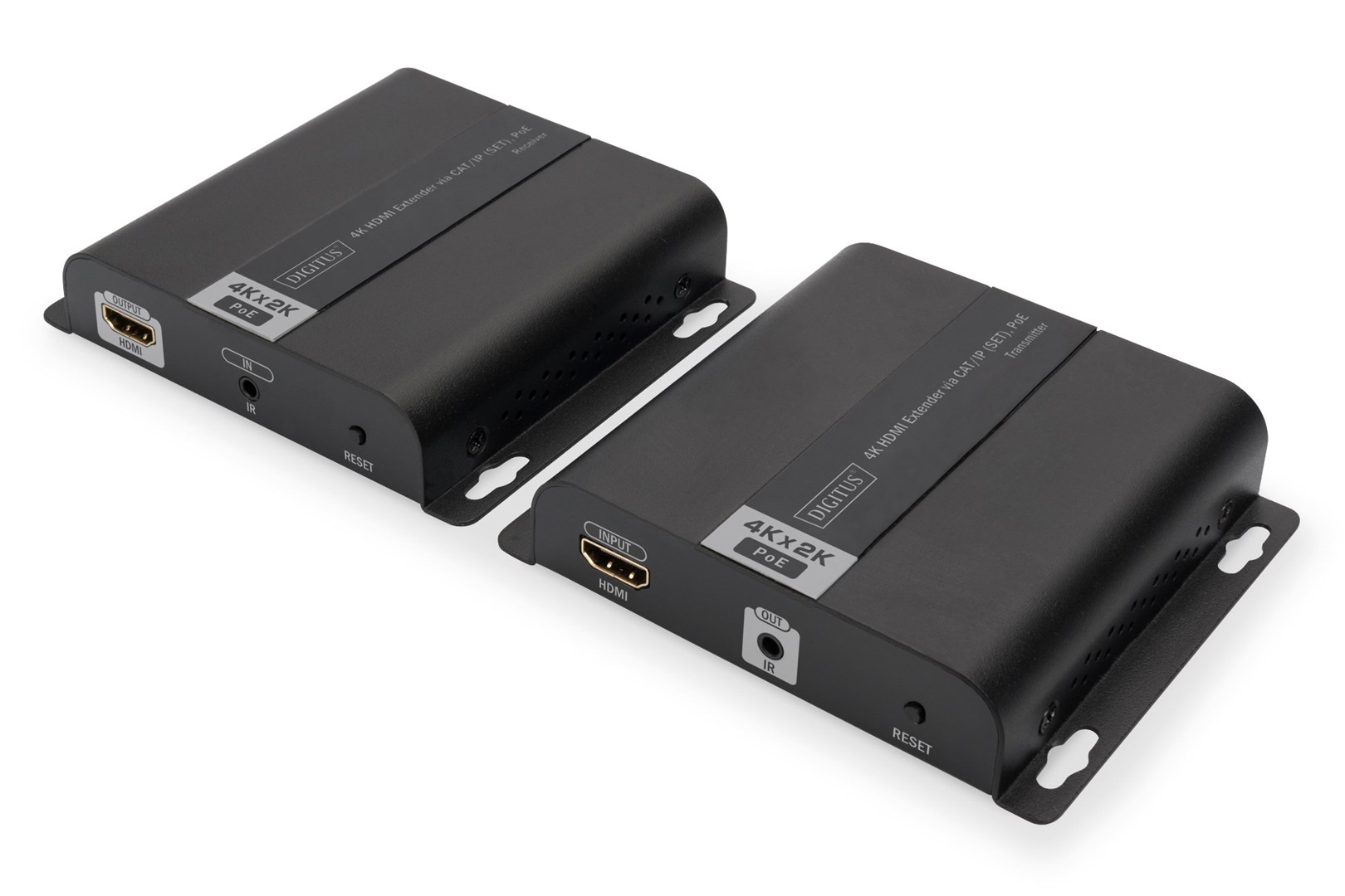 Extender HDMI IP/Cat.5/6/7 120m 4K 30Hz UHD PoEHDCP 1.4 IR audio (zestaw)