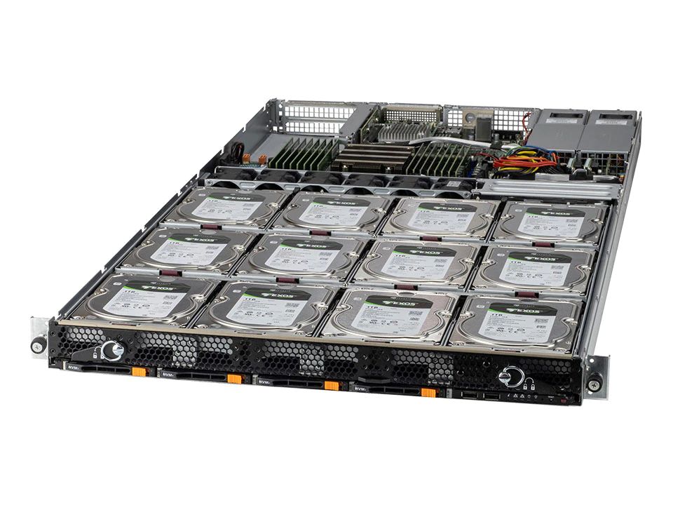 Serwer Supermicro ASG-1014S-ACR12N4H 1U Storage NVMe Redudant dual 10GbE