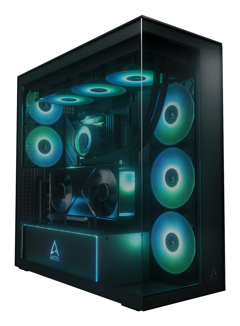 Obudowa Arctic Xtender Schwarz z oknem z GPU mountem