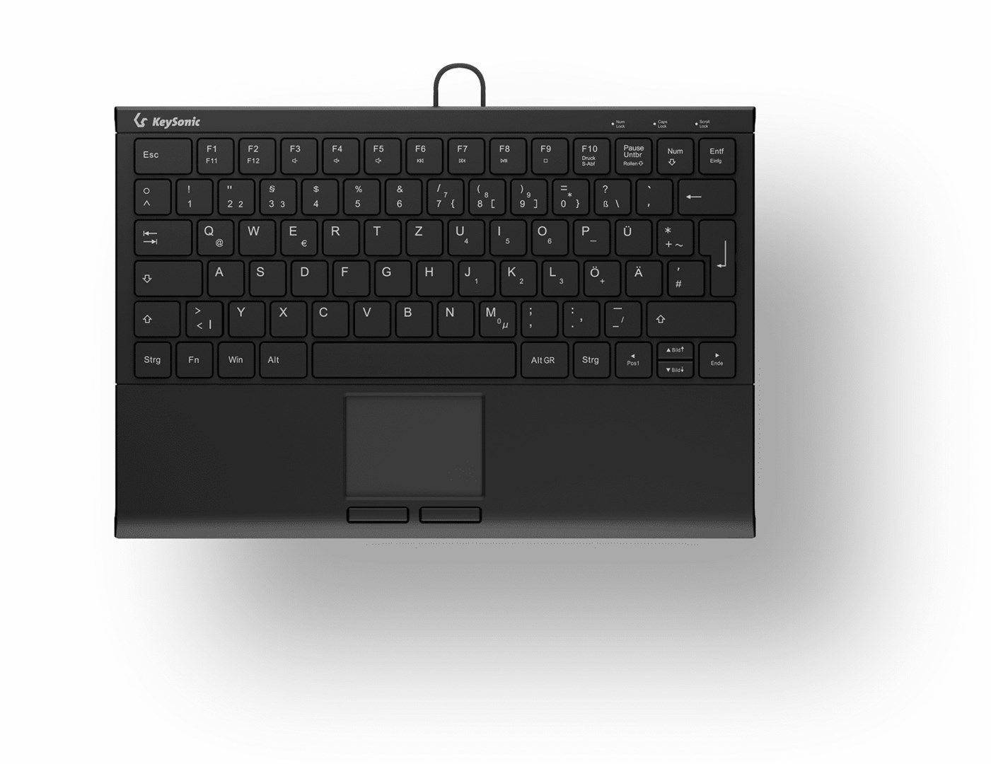 KeySonic KSK-5211ELU (DE) klawiatura Dom USB QWERTZ Niemiecki Czarny