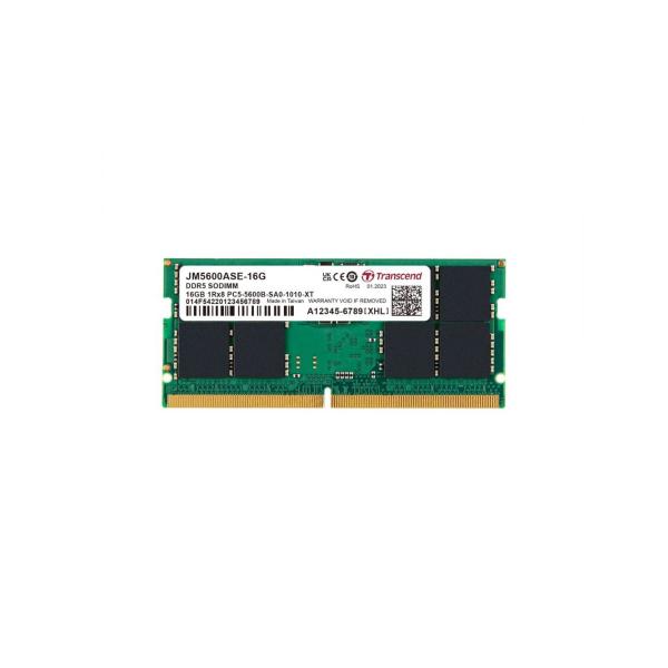 TRANSCEND 16GB JM DDR5 5600 SO-DIMM 1Rx8 2Gx8 CL46 1.1V
