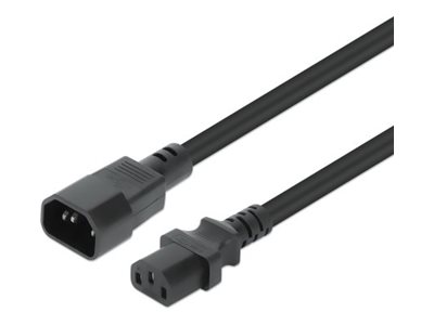 MANHATTAN 352673 Manhattan Przedłużacz kabel zasilający IEC320 C14 na C13 10A 1m czarny