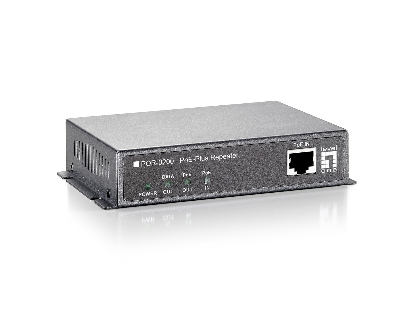 Wzmacniacz sygnału LevelOne PoE+ 1xPoE 100Mbps szary