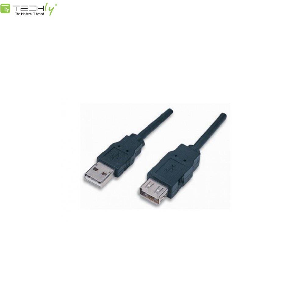 TECHLY 686221 Techly Przedłużacz USB 2.0 A-A M/Ż 30cm czarny