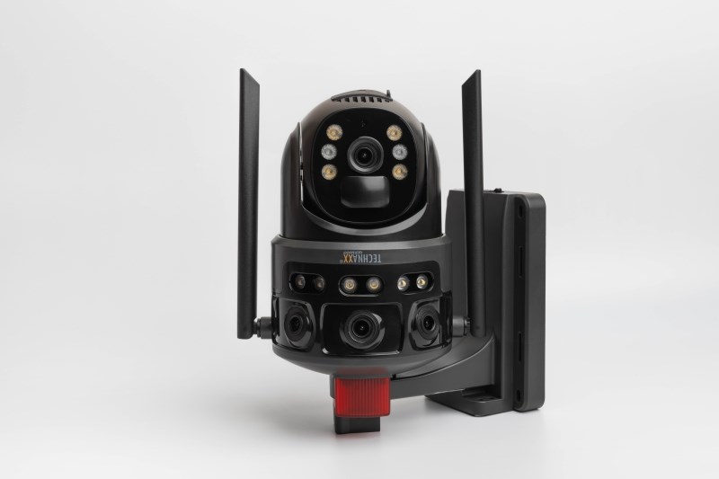 Kamera zewnętrzna podwójna 4G 3MP+3MP + panel słoneczny Technaxx TX-329