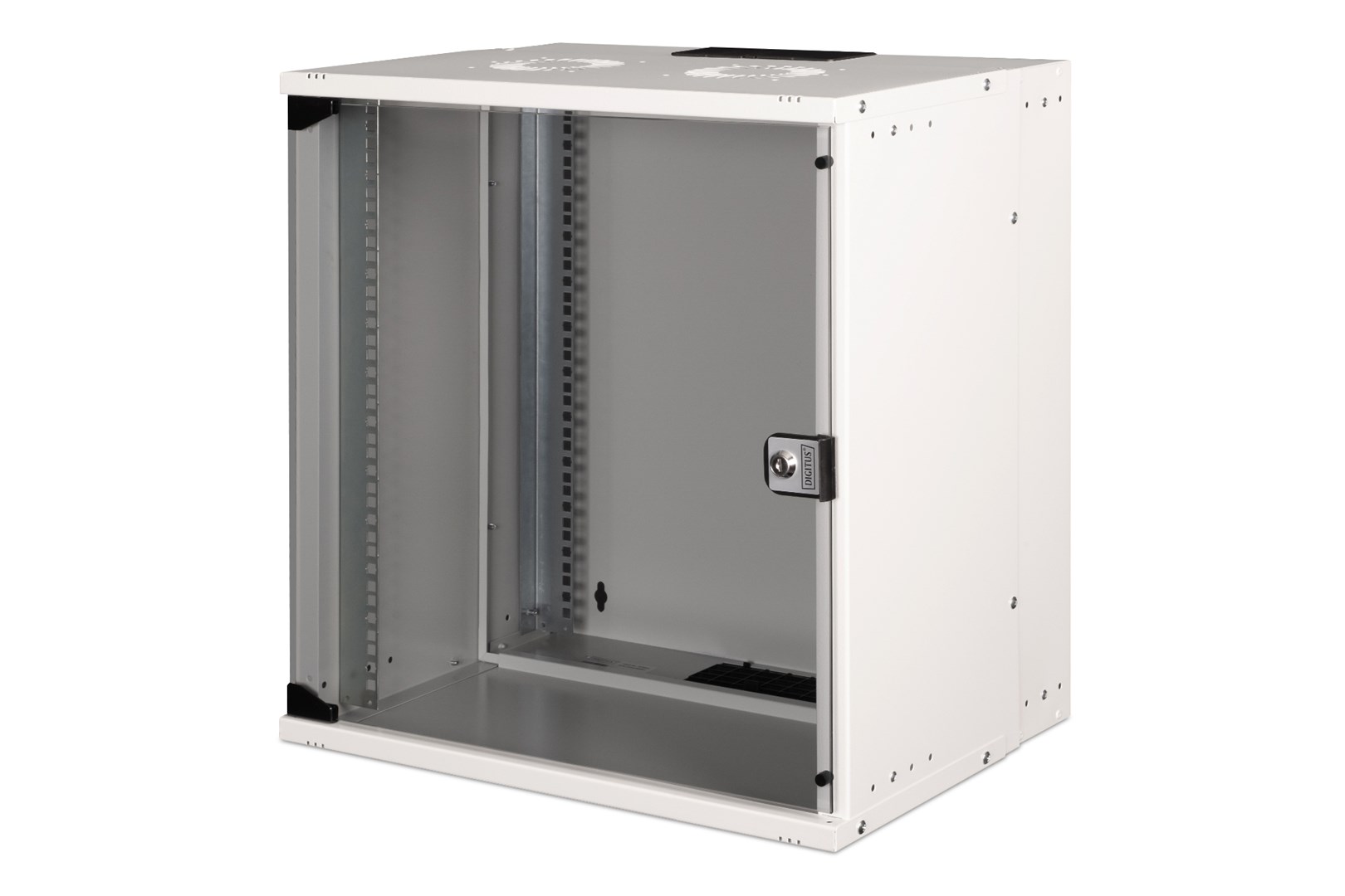 Szafa sieciowa wisząca 19" 12U, SOHO PRO 595 x 540 x 400 mm, drzwi szyba, szary, niezłożona, 60kg