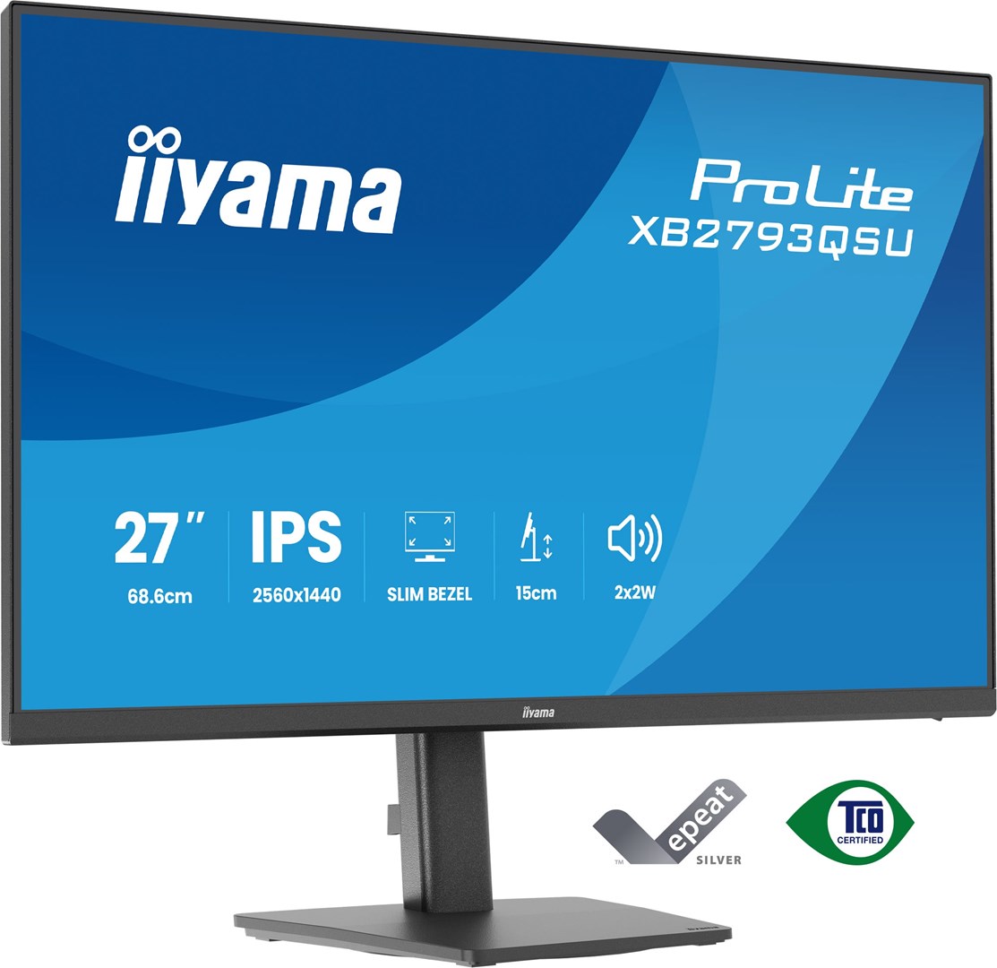 iiyama ProLite XB2793QSU-B1 monitor komputerowy 68,6 cm (27") 2560 x 1440 px Quad HD LED Czarny