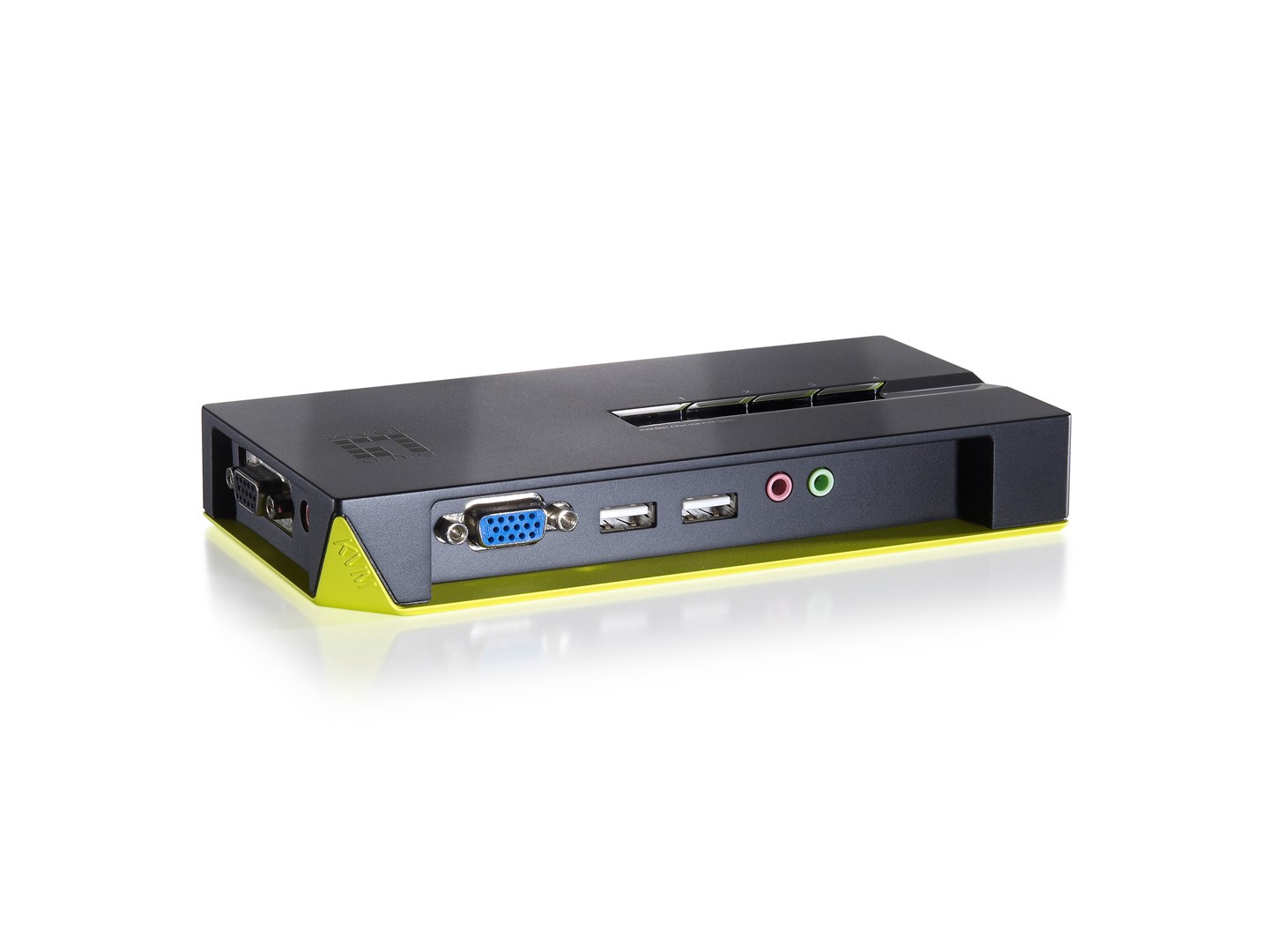 LevelOne KVM-0421 przełącznik KVM Czarny, Zielony