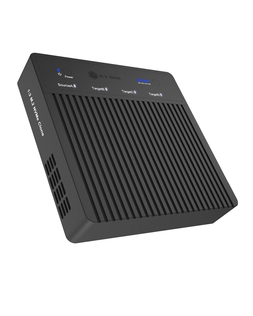 Raidsonic 4-kieszeniowy powielacz USB4 (klon 1:3) dla dysku SSD NVMe M.2