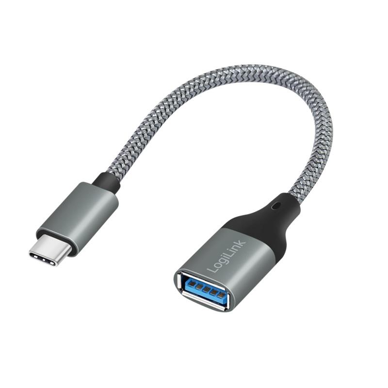LOGILINK CU0106 Adapter USB 3.2 Gen1 Type-C C/M na USB-A/F OTG aluminium 0.15m