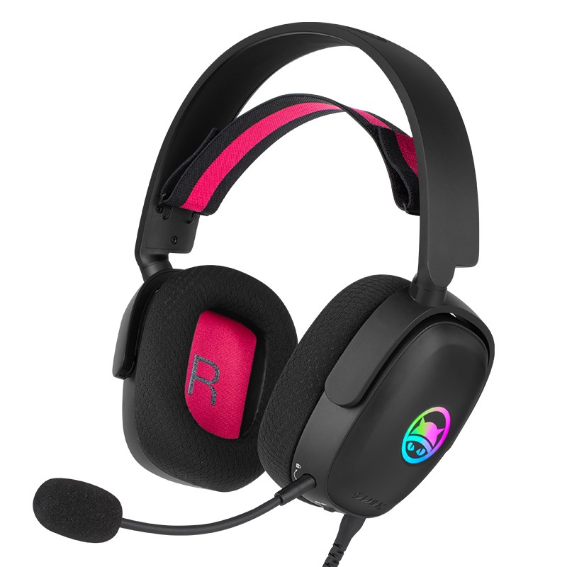 GAMIAC HS71 Zestaw słuchawkowy Przewodowa Opaska na głowę Gaming USB Type-C Czarny