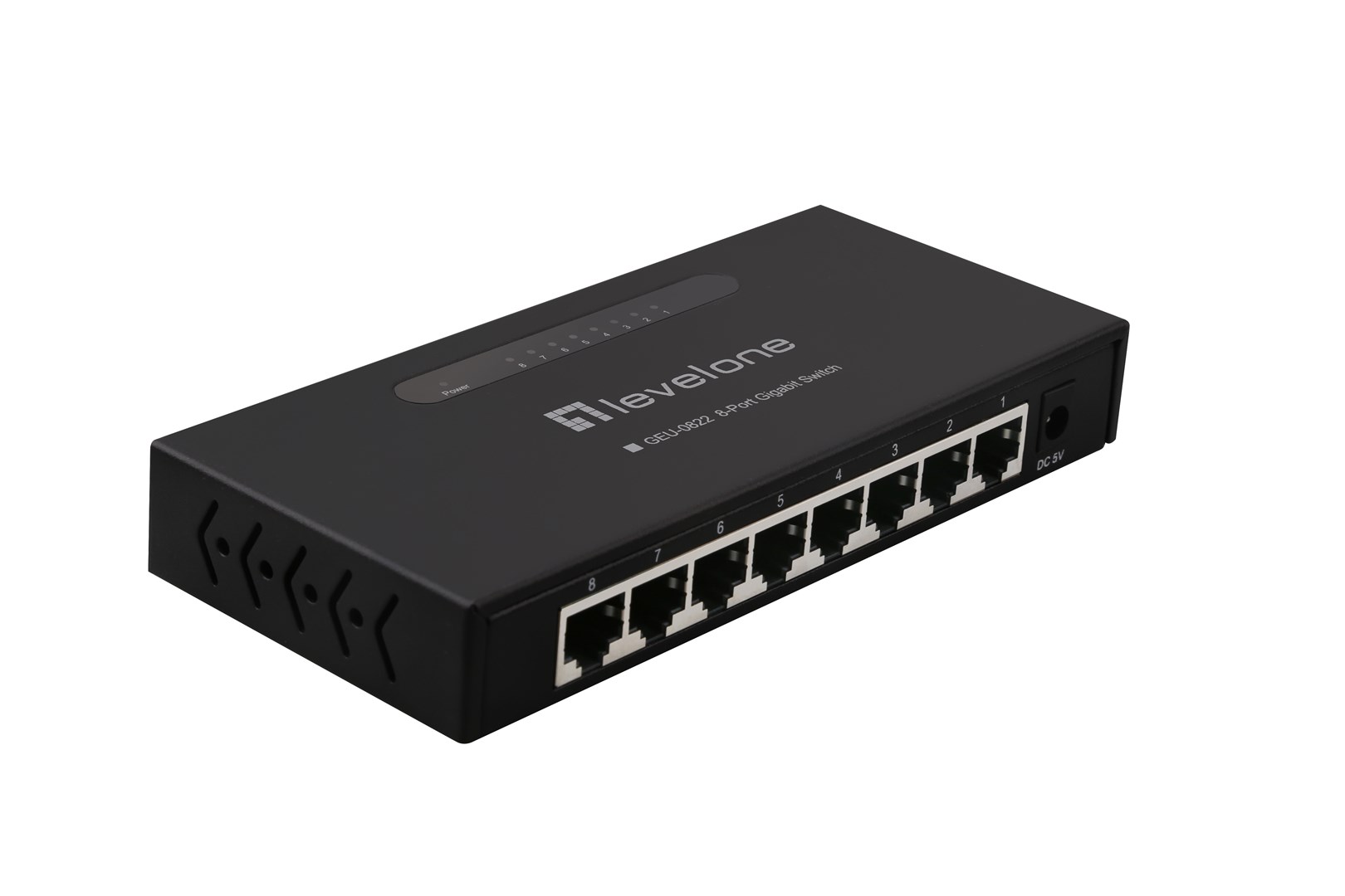 LevelOne GEU-0822 przełącznik sieciowy Nie zarządzany Gigabit Ethernet (10/100/1000) Czarny
