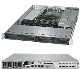 SUPERMICRO SuperServer 1U Single Socket C246 4xDIMM 4xLFF 2x1GbE 2x500W RPS 1Y ACS