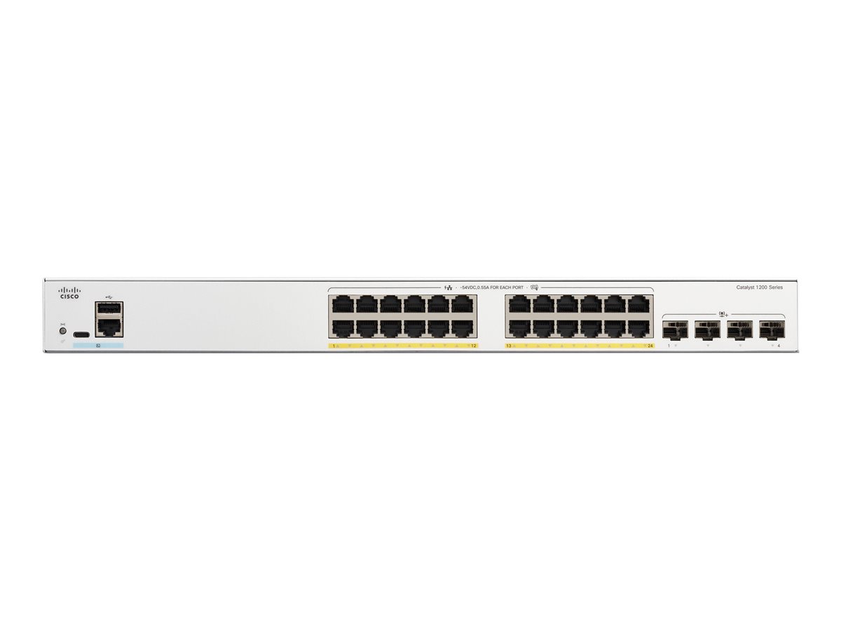 CISCO Catalyst 1200 24-port GE Full PoE 4x10G SFP+