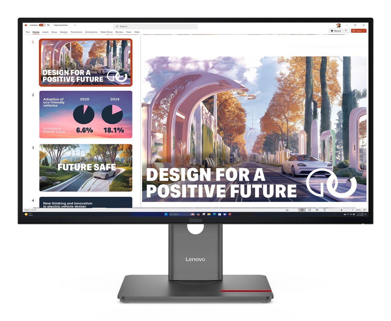 Lenovo ThinkVision P27QD-40 LED display 68,6 cm (27") 2560 x 1440 px Wide Quad HD Czarny