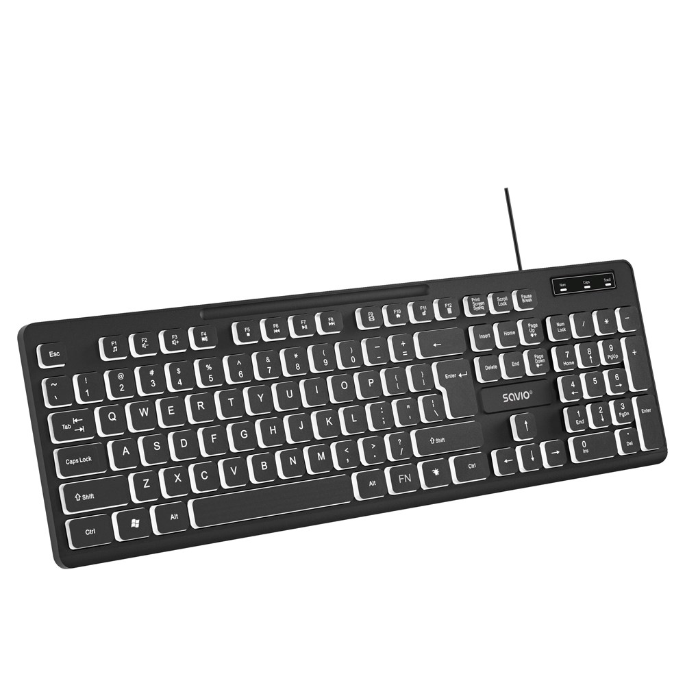 SAVIO KLAWIATURA PRZEWODOWA PODŚWIETLANA LED KB-04