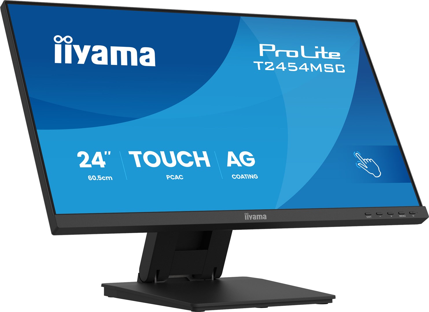 monitor dotykowy iiyama ProLite 24" IPS z technologią InCell PCAP (10pkt), z powłoką antyrefleksyjną oraz elastyczną podstawą