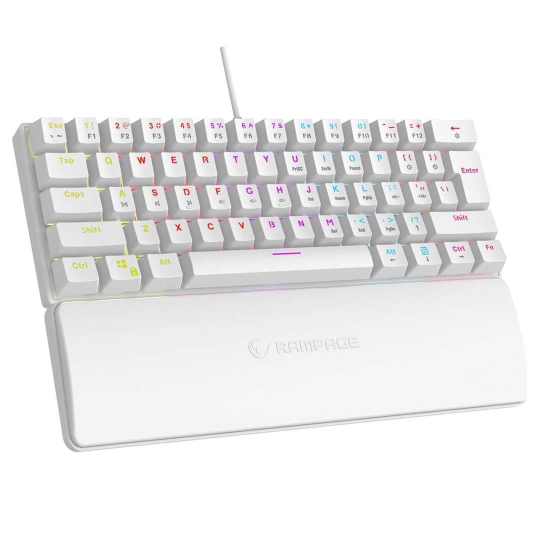 Klawiatura przewodowa Rampage KB-R86 gamingowa mechaniczna UMBRA Blue Switch czarna
