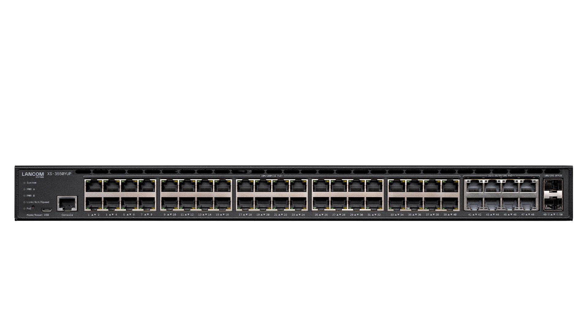 LANCOM XS-3550YUP Zarządzany L2/L3 10G Ethernet (100/1000/10000) Obsługa PoE 1U Czarny