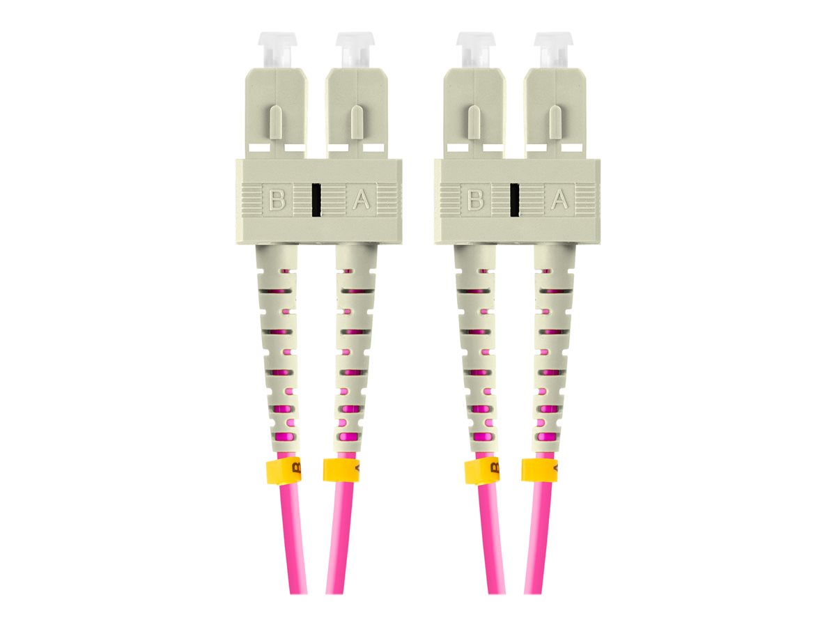 LANBERG fiber optic patchcord MM SC/UPC-SC/UPC duplex 1m LSZH om4 50/125 3.0mm violet