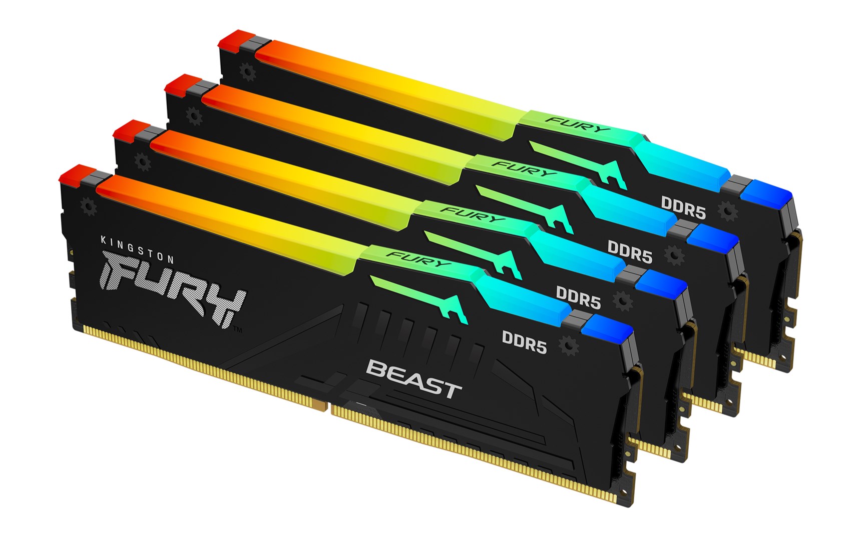 Kingston FURY DDR5 128GB (4x32GB) 5200MHz CL40 Beast Black RGB XMP