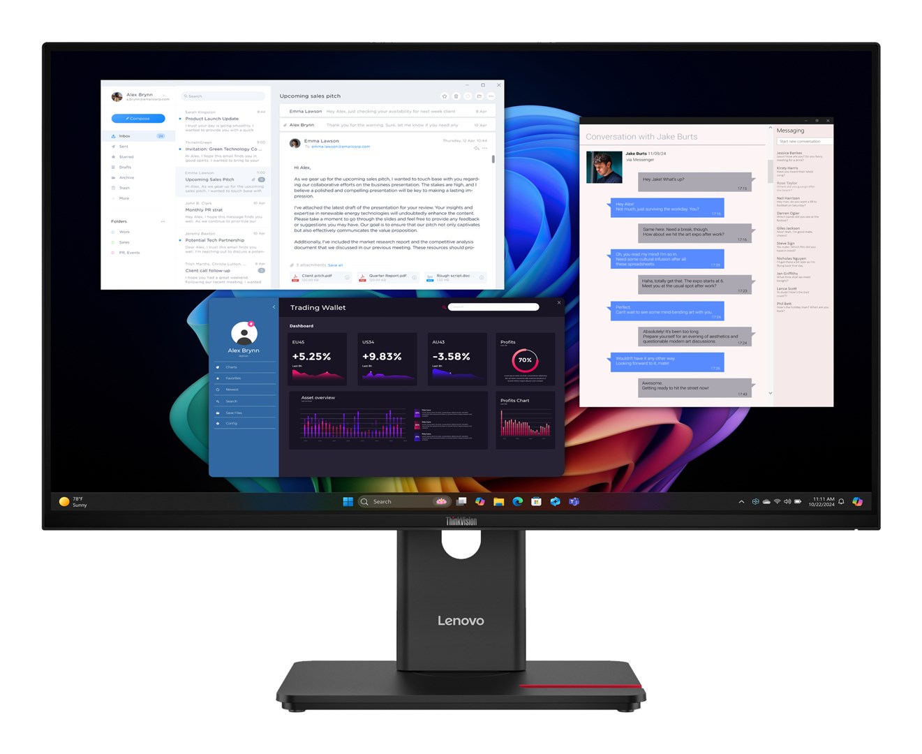 Lenovo ThinkVision T27UD-40 27"UHD 60Hz 350nits AG HDMI DP USB Eclipse Black