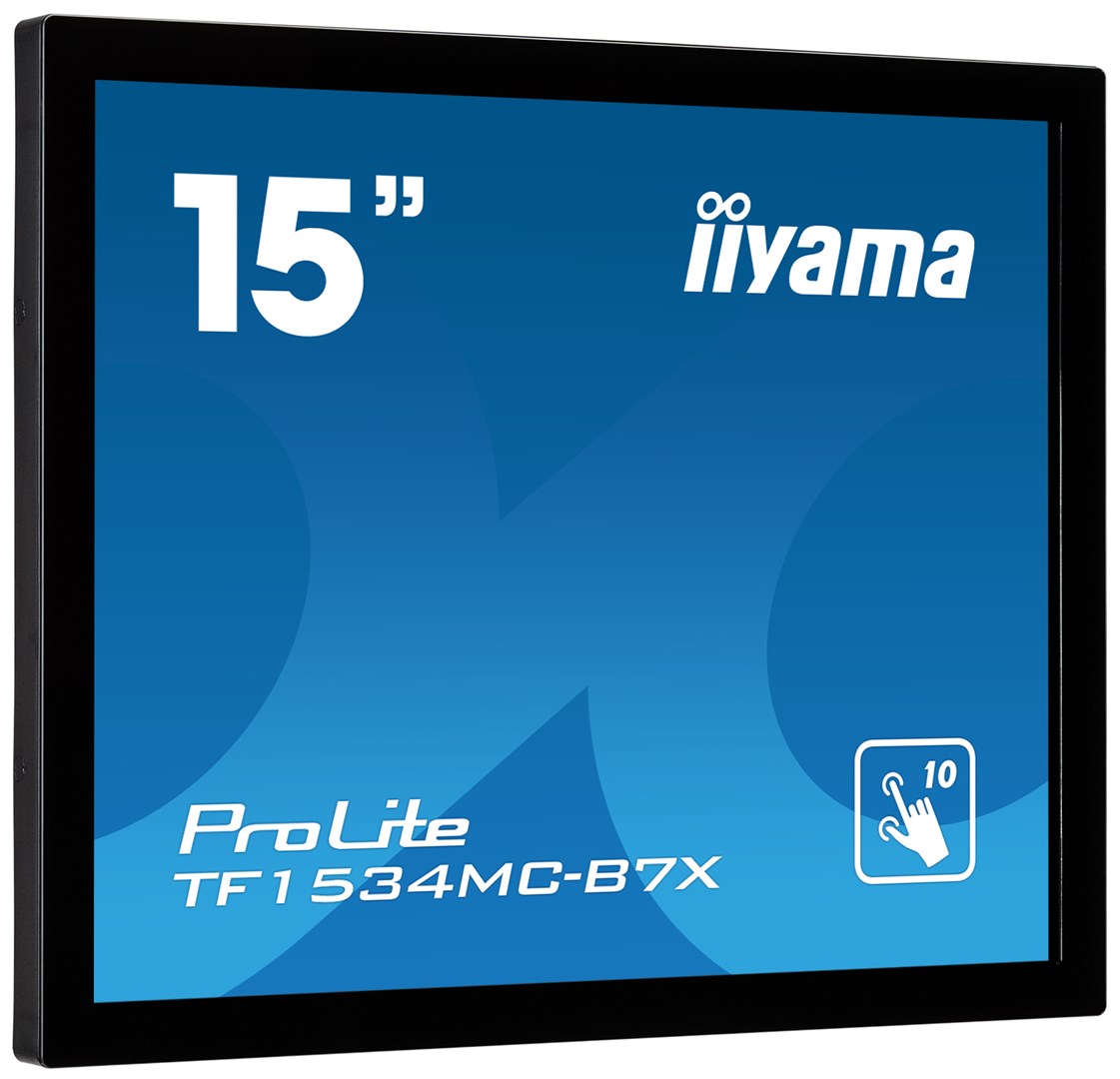 iiyama TF1534MC-B7X monitor komputerowy 38,1 cm (15") 1024 x 768 px XGA LED Ekran dotykowy Przeznaczony dla wielu użytkowników Czarny