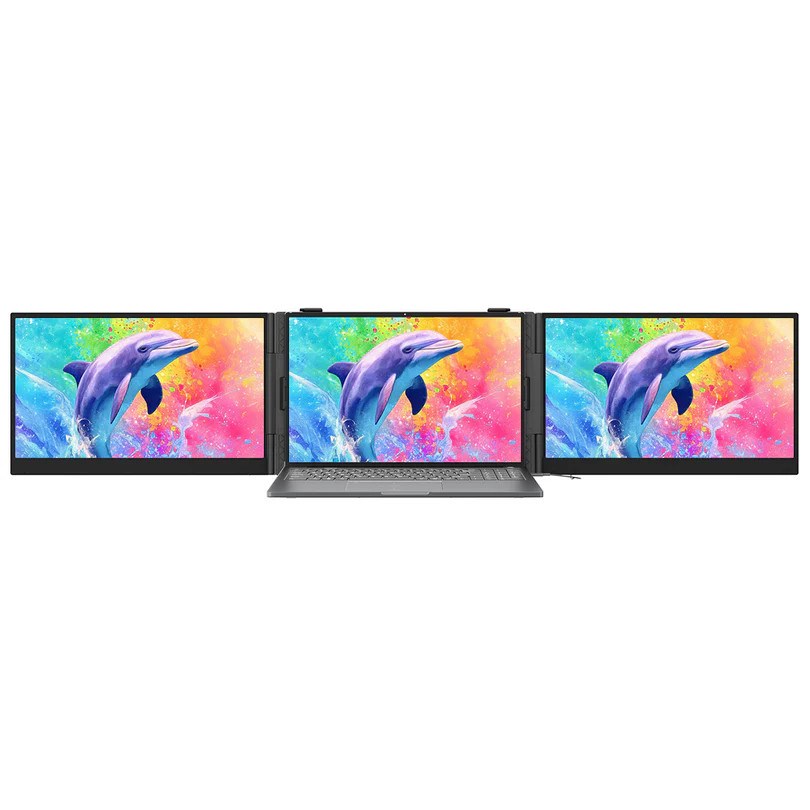 Blackview DCM8 Pro - 15,3" przenośny rozszerzacz ekranu do laptopa z podwójnym monitorem i 2 portami USB-C