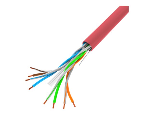 Kabel LAN UTP 1GB/S 305M drut CCA czerwony