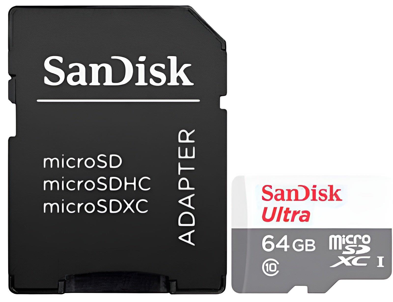 SanDisk Ultra/micro SDXC/64GB/UHS-I U1 / Class 10/+ Adapter