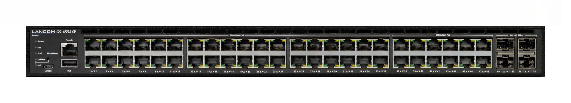 LANCOM GS-4554XP Zarządzany L3 2.5G Ethernet (100/1000/2500) Obsługa PoE 1U Czarny