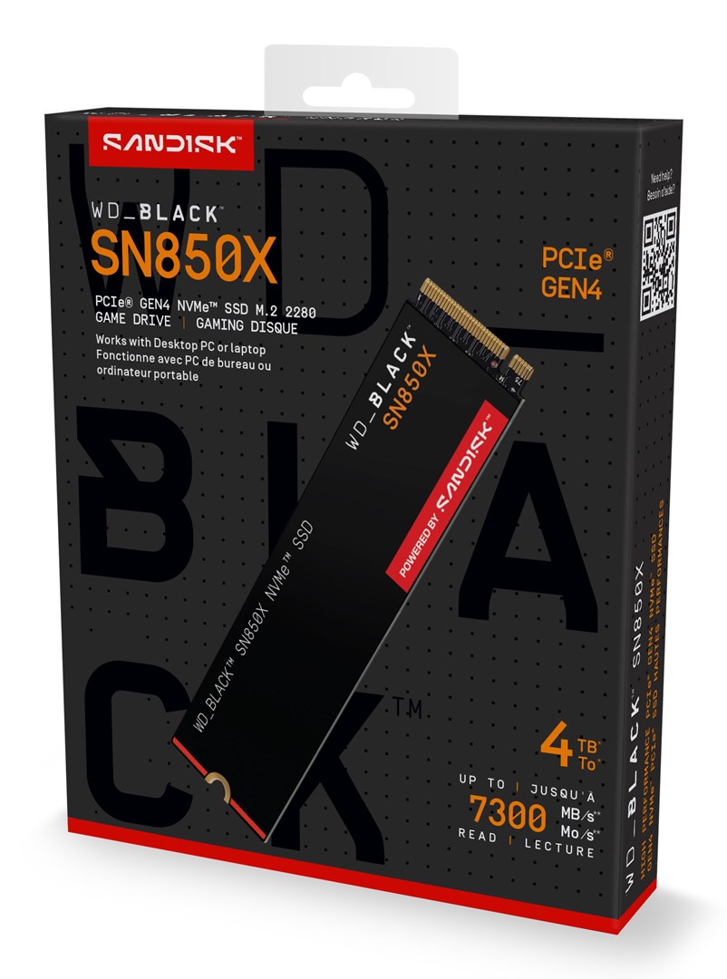 Dysk SSD WD Black SN850X WDS400T2X0E (4 TB ; M.2; PCIe NVMe 4.0 x4)