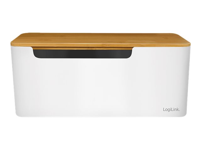 LOGILINK KAB0075 Cable box 320x140x130 mm white with bamboo lid