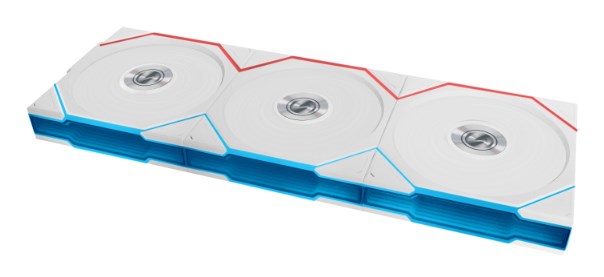 Wentylator Lian Li UNI FAN TL Wireless Lüfter, ARGB, PWM, 3er-Pack - 120 mm, weiß